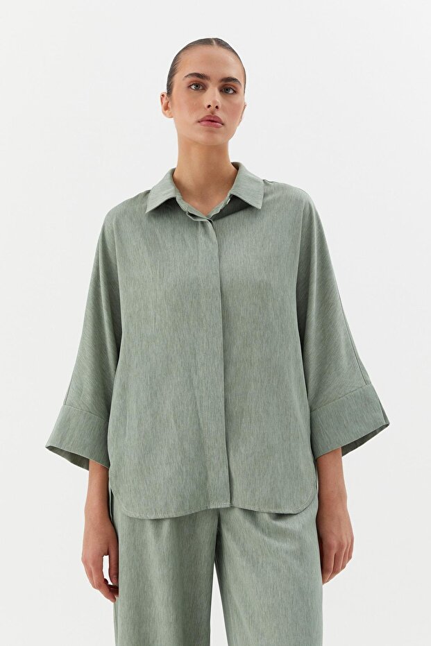 Oversized Shirt Set Mint