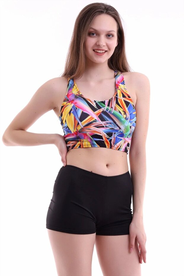 Badi Bikini Set with Shorts, Flexible Stretch Fabric Fabric, Lined with Shorts, Chest Pad Sewn into the Badi Underwear, Available