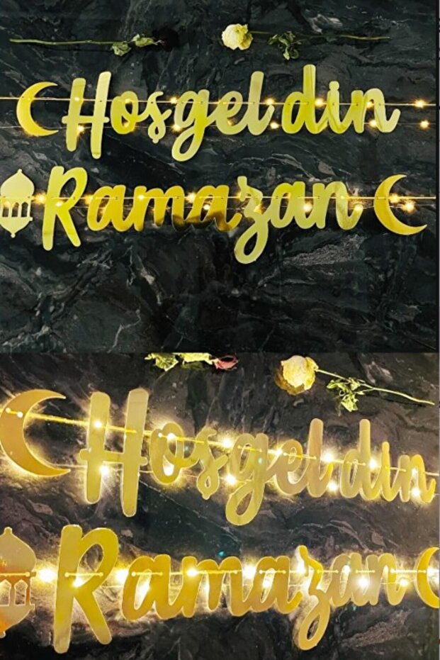 Welcome Ramadan Calligraphic Banner and 3 m Led Strip
