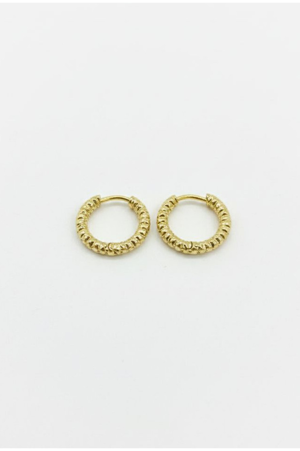 Women's Gold Steel Hoop Earrings | 2.5 mm Thickness – 10 mm Inner Diameter