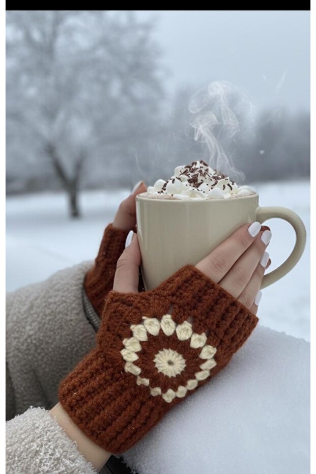 parmaksiz örme eldiven - 2