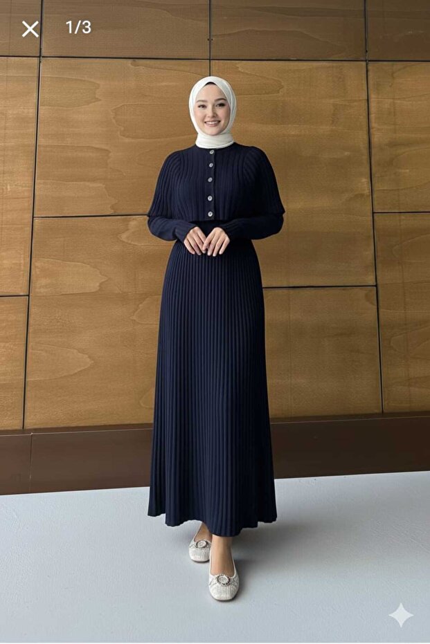 Women's Knitted Dress with Cape