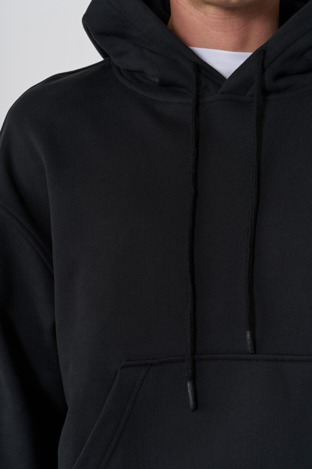 %100 Cotton Kapşonlu Sweatshirt - 3