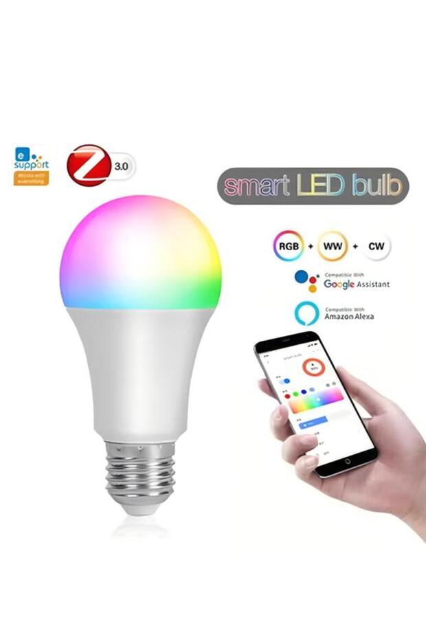 مصباح LED ذكي E27، تحكم عن بعد، إضاءة قابلة لتعديل اللون، مصباح ذكي متعدد الألوان يعمل بتقنية Wi-Fi