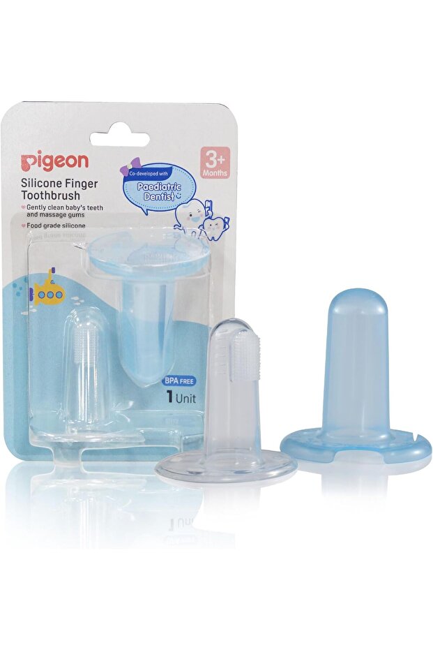 Baby Silicone Finger Toothbrush for 3+ Months BPA Free with 0-4 Milk Teeth 1 pack