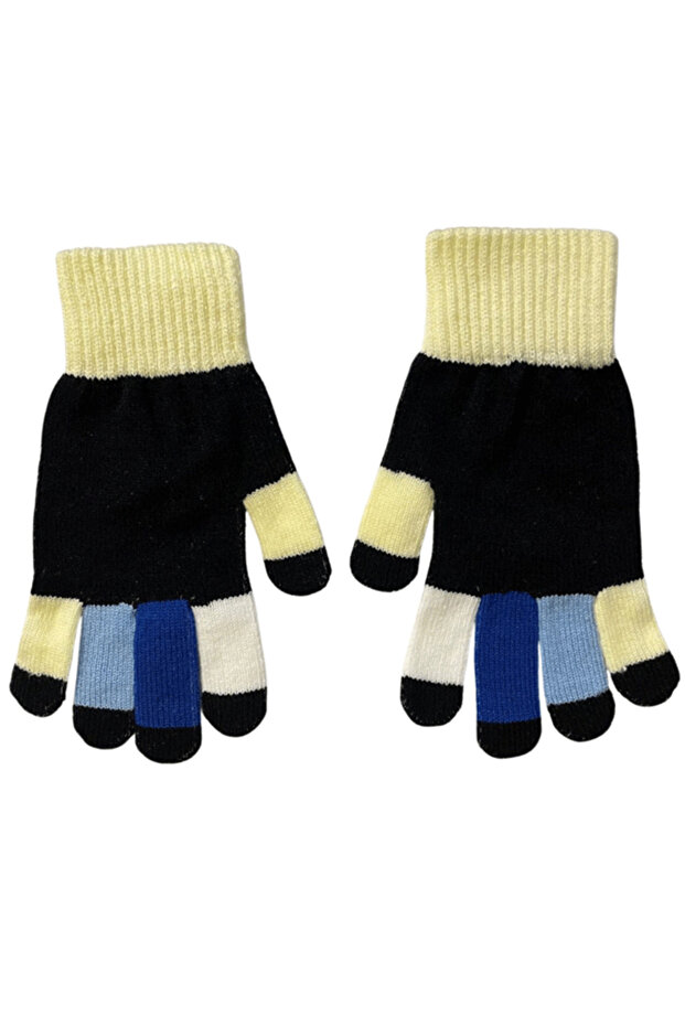 Boys' Color Block Winter Gloves Knitted