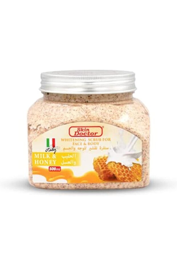 Skin Doctor Milk & Honey Whitening Scrub for Face & Body (500g)