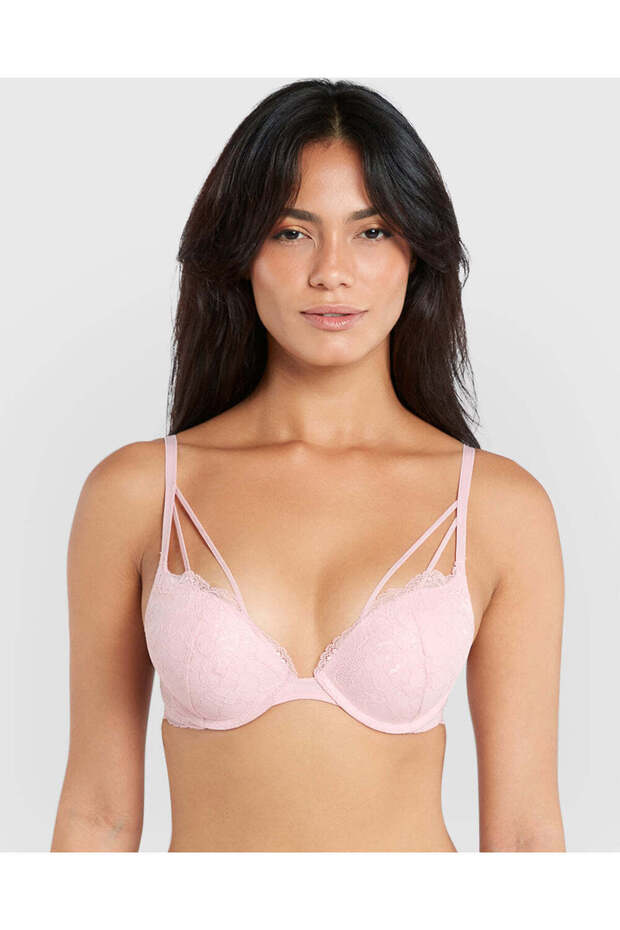 Obvious Double Pushup Plunge Bra