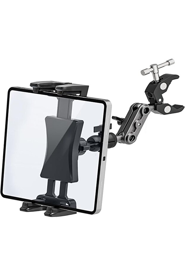 Tablet Holder for Exercise Bike, 360° Adjustable Clamp Mount, Fits for iPad Pro 12.9, Air, Mini, fo