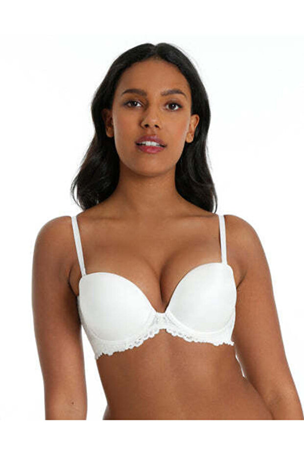 Padded Lace Trim Bra