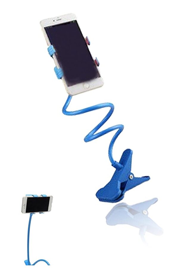 Rotate 360° Anywhere Flexible Phone & Tablet Holder - Long Arm Clamp for Bed, Desk Use - Adjustable