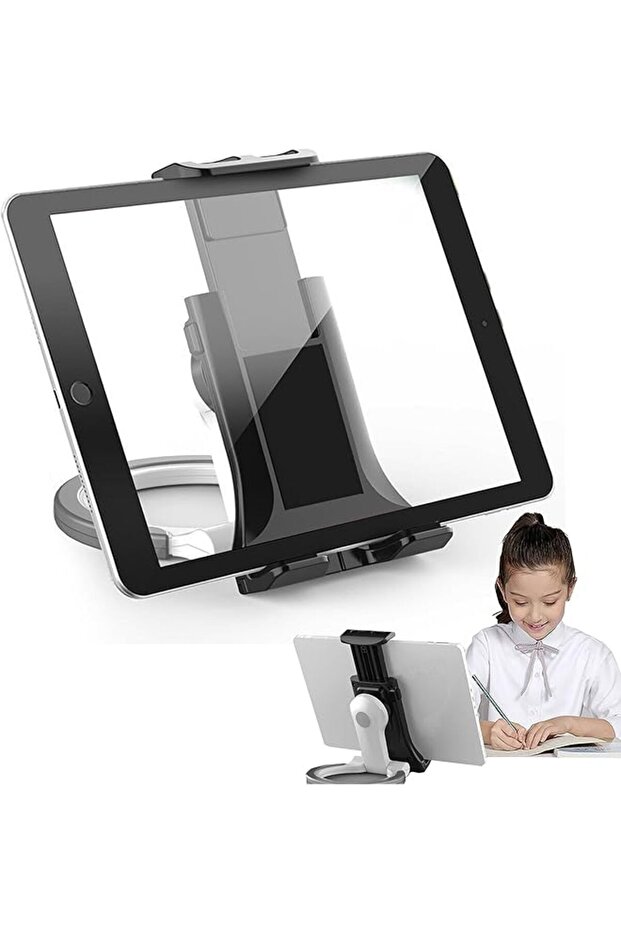 Tablet & Phone Wall Mount Holder with Exercise Bike Handlebar Adapter - Aluminum Adjustable Stand Co