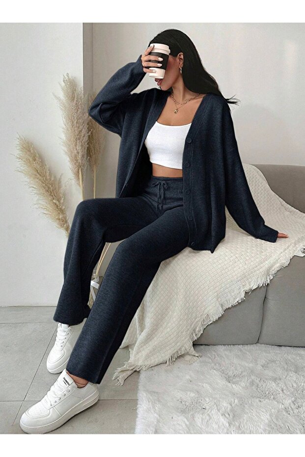 Basic Cardigan Set - 4