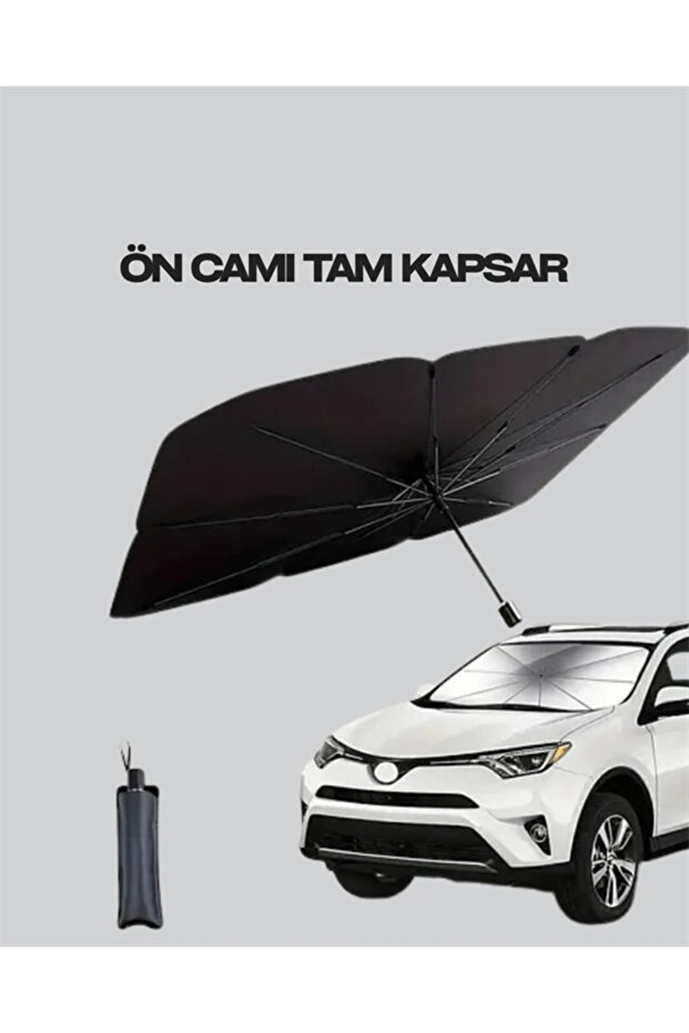 ieg ™   واقي شمس عملي للزجاج الأمامي – تغطية واسعة، سهل التخزين - 4