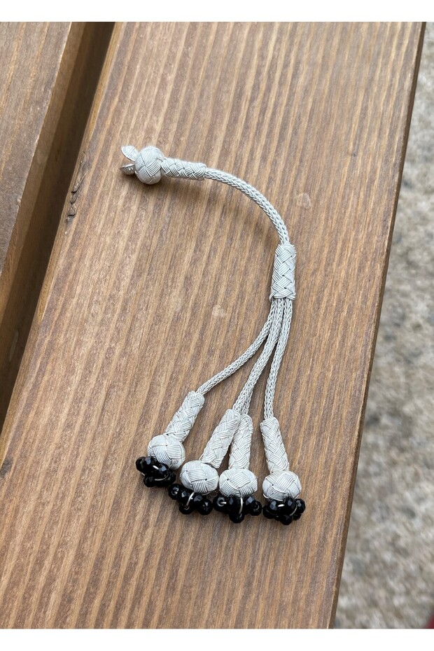 Silver Kazaziye Special Design Four-Pendant Rosary Tassel - Suitable for All Rosaries