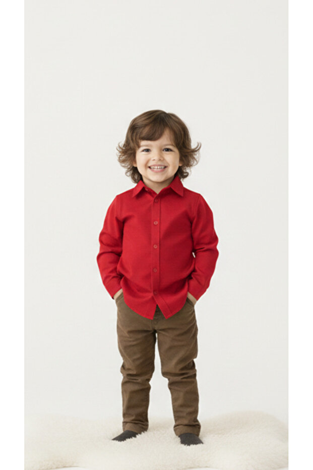 Boy's Classic Solid Color Shirt