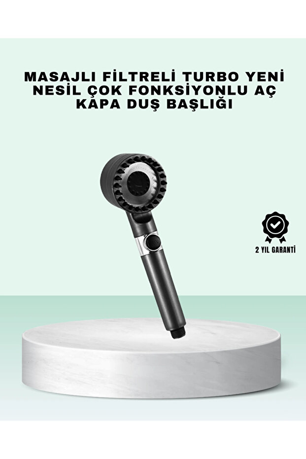 On/Off Button Filtered Shower Head New Generation Design