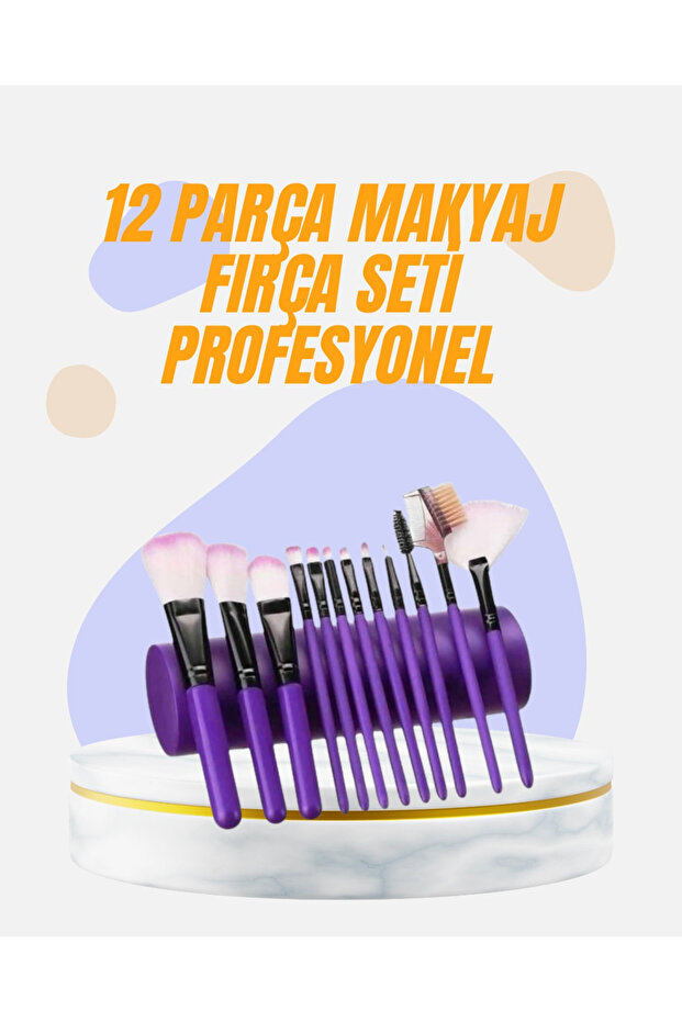 12-Piece Makeup Brush Set with Soft Bristles Providing a Natural Look, Suitable for Daily and Professional Use