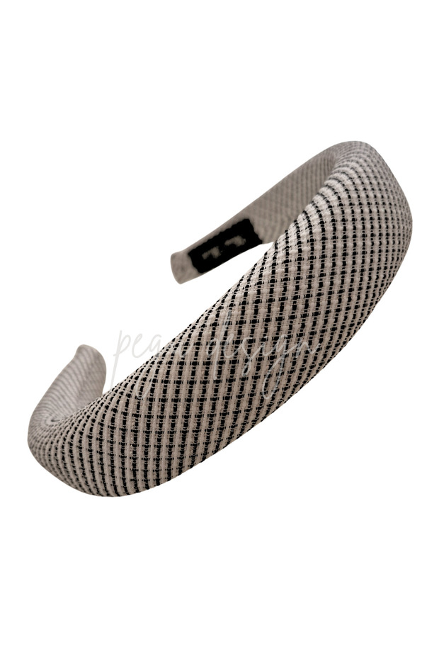 Ekru Striped Padded Crown