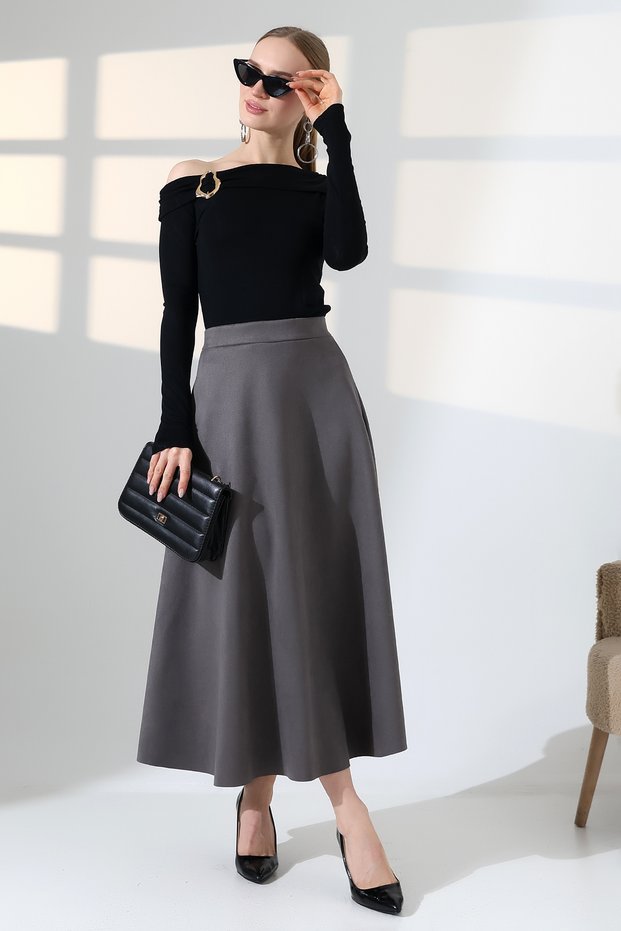 Long Suede Skirt Flawless/Mevlana Model