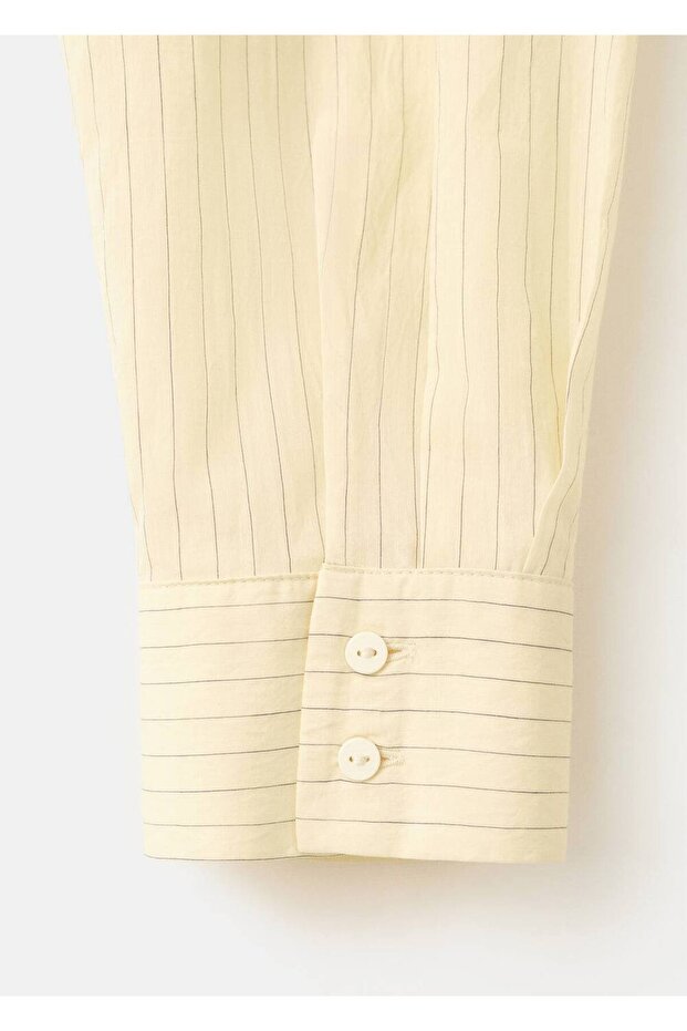 Çizgili düğümlü gömlek - 5