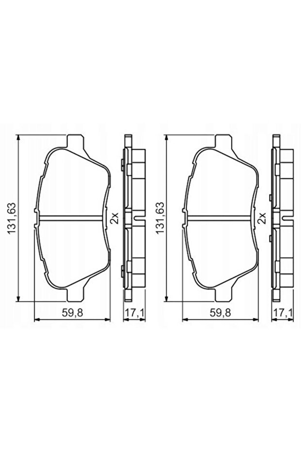 Brake Pads Set, - 2