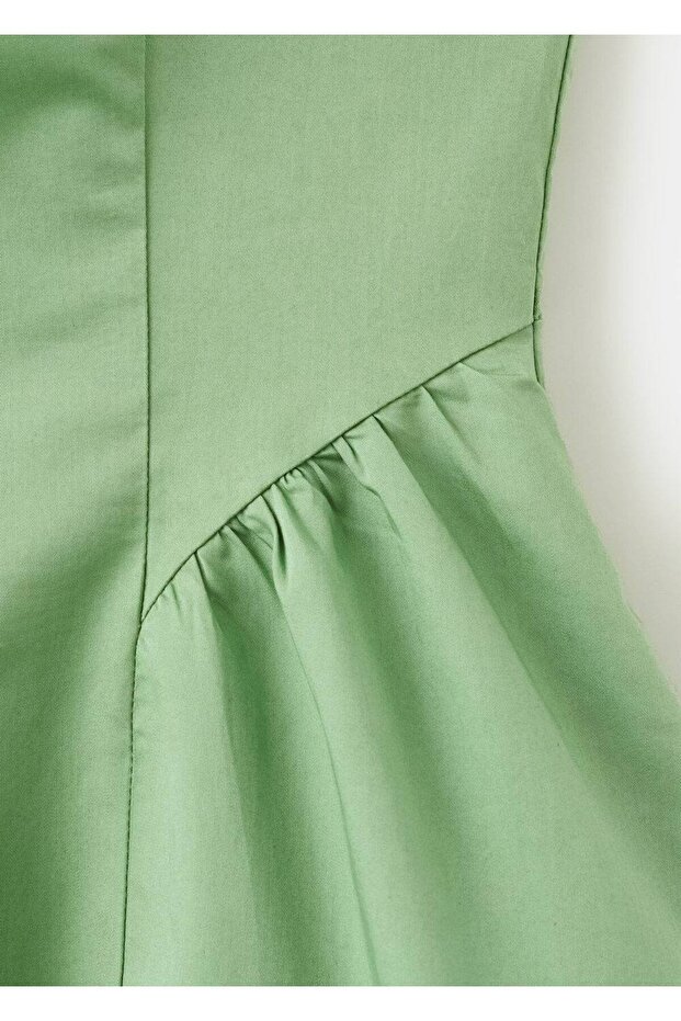 Evaze pamuklu elbise - 8