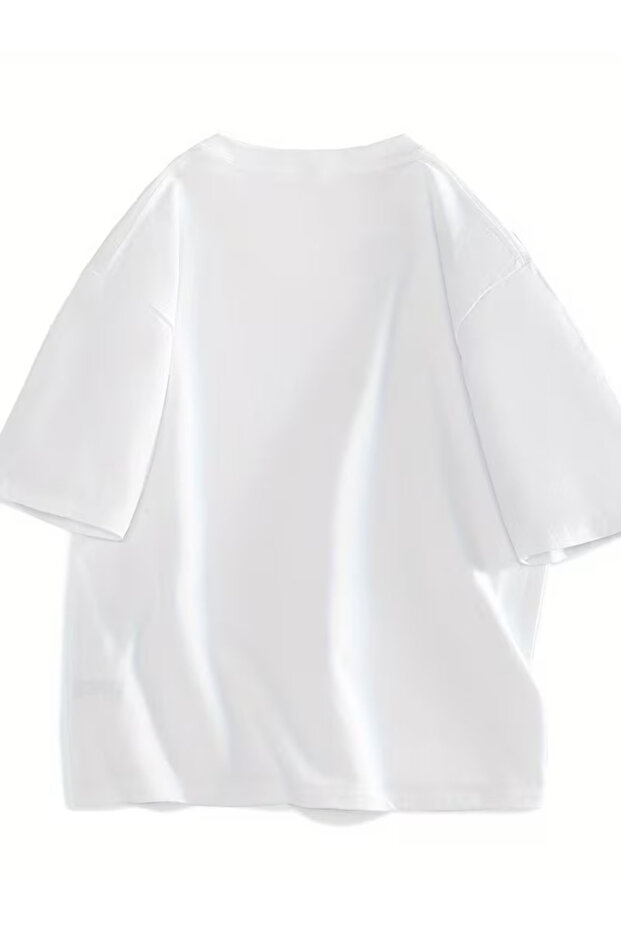 Unisex Sevimli CapyBara Baskılı Basic Regular T-shirt - 2