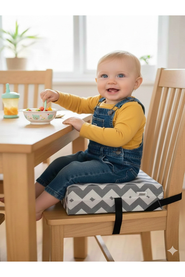 High Chair Booster Seat Cushion Support Cushion 34X34X10 cm Zigzag