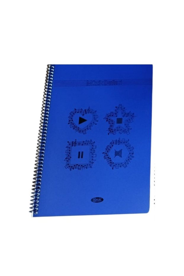 A4 Music Notebook Spiral Bound Pp Cover 40 Yp-Navy Blue Heart