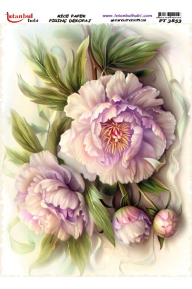 Rice Decoupage Paper 30X42Cm Pt-3853 Flower