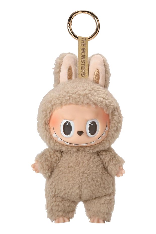 Labubu Doll Keychain for Kids, Colorful Plush Toy Shining Eye, Cute Gift Cartoon Display Figures