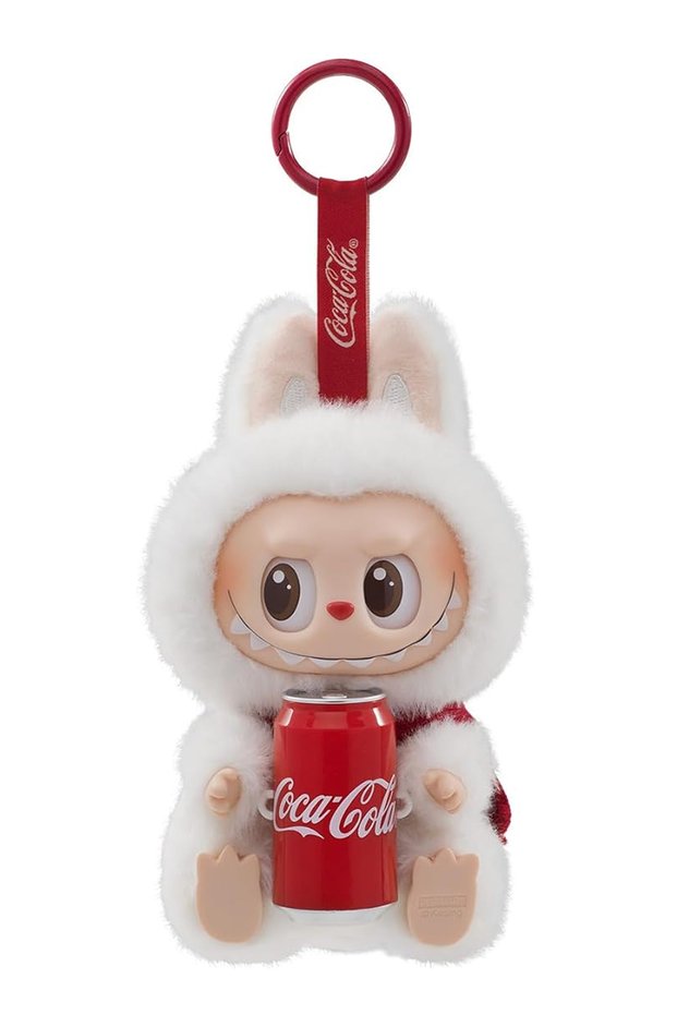 Labubu Doll Keychain for Kids, Colorful Plush Toy Shining Eye, Cute Gift Cartoon Display Figures