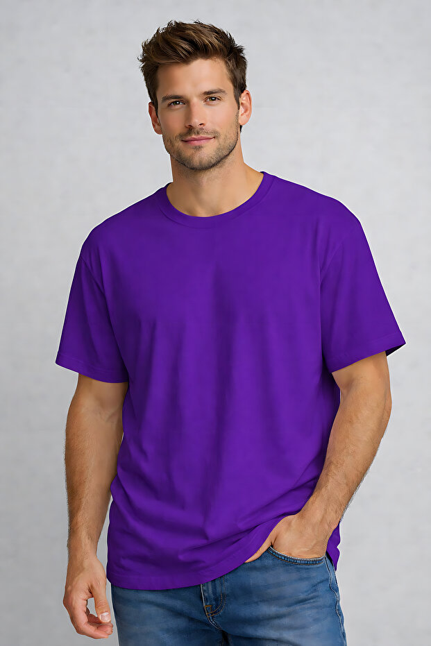 Unisex Regular Fit Basic βαμβακερό μπλουζάκι - 1