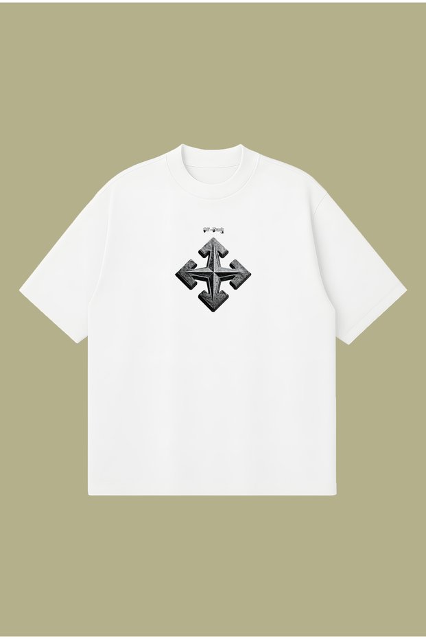 Stone Island X Off-White Boxy Fit Oversized Unisex 100% Cotton Pack T-Shirt – Printed T-Shirt | Streetwear