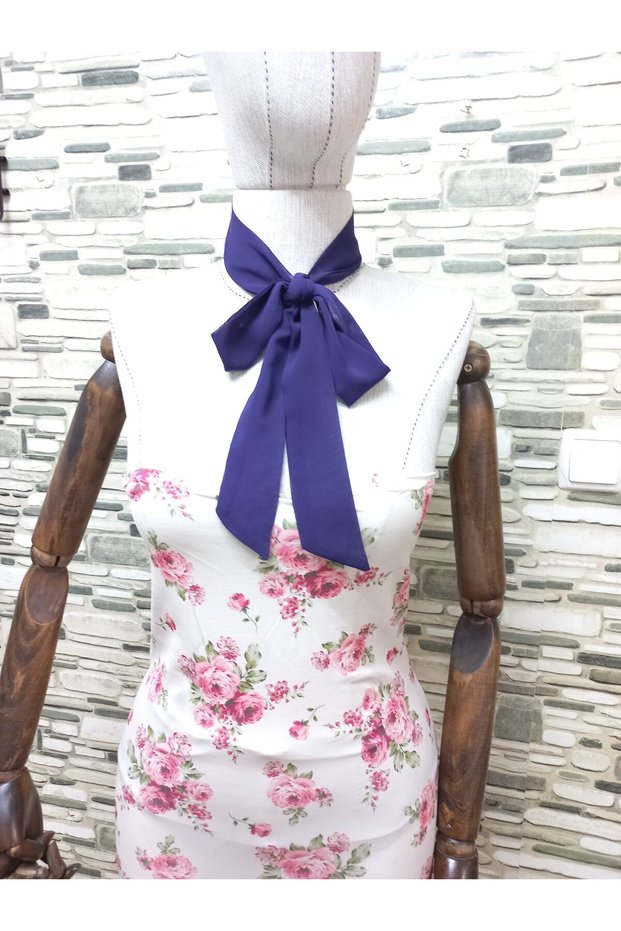 Biana Long 200×5 Chiffon Neck Tie Purple