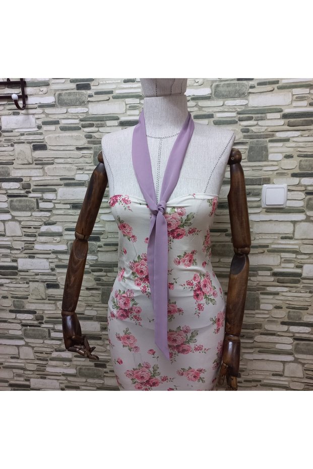 Biana Long 200×5 Chiffon Neck Tie Lilac