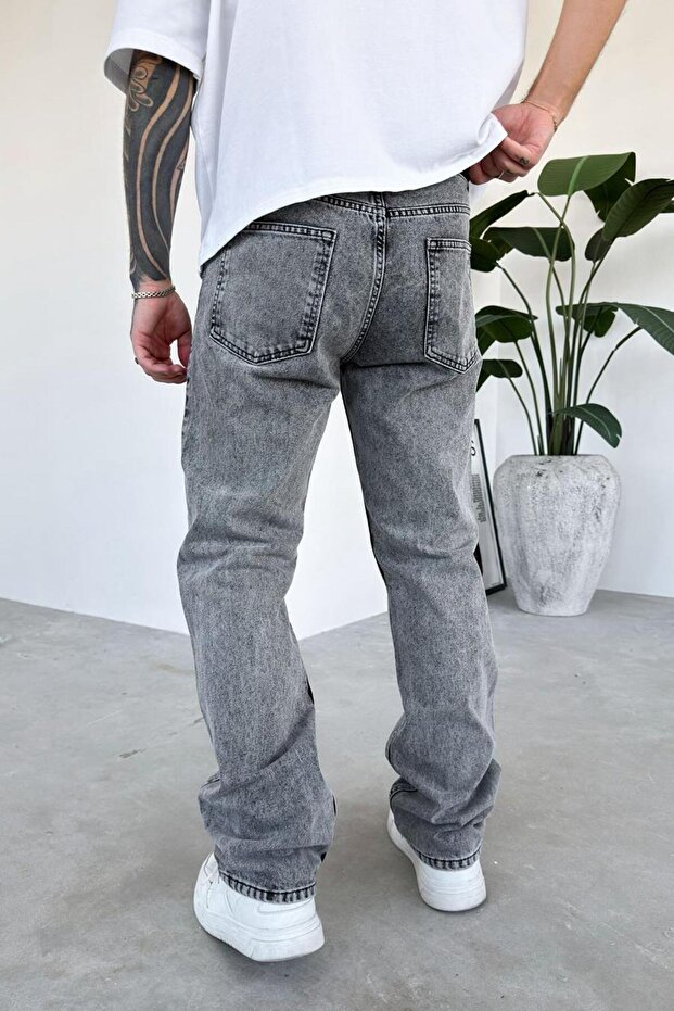 Gri Basic Regular Pantolon - 4