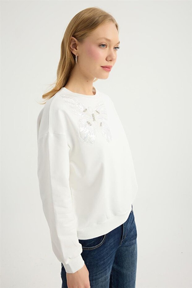 Payet Boncuklu Sweat - 3