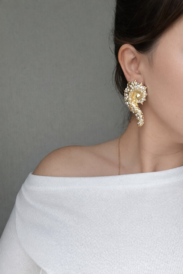 Salyangoz Model Küpe - 1