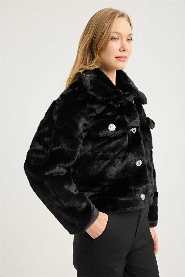 Geacă scurtă de pluș - 3