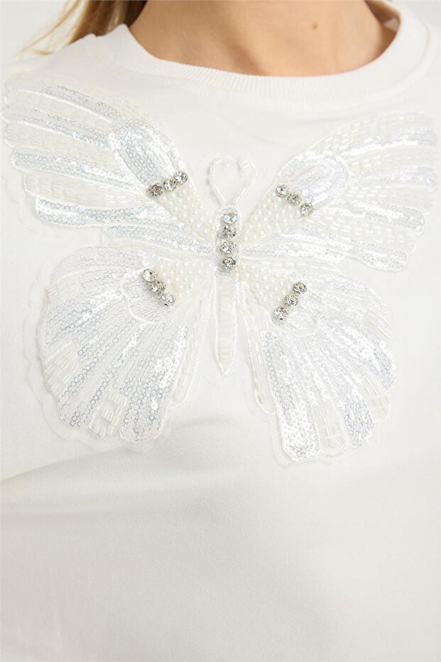 Payet Boncuklu Sweat - 4