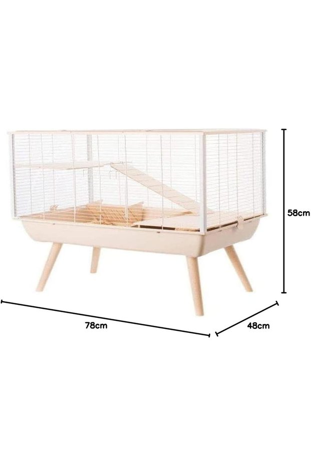 Neo Muki Large Rodent Cage - Beige