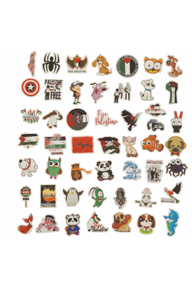 Sticker Pack (50 Pcs) – Cartoon, Anime & Logo Vinyl Stickers for Laptop, Phone, Luggage 19