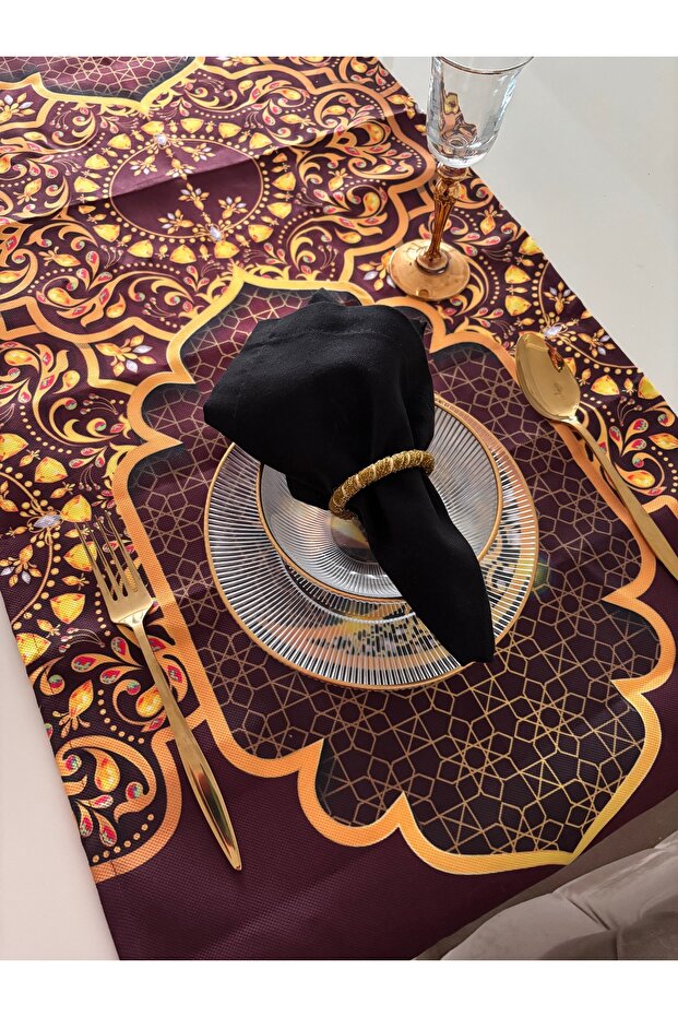 6-Piece Gold Shiny Napkin Holder Napkin Ring Buckle Christmas Ramadan Iftar Table Presentation Eid Mubarak