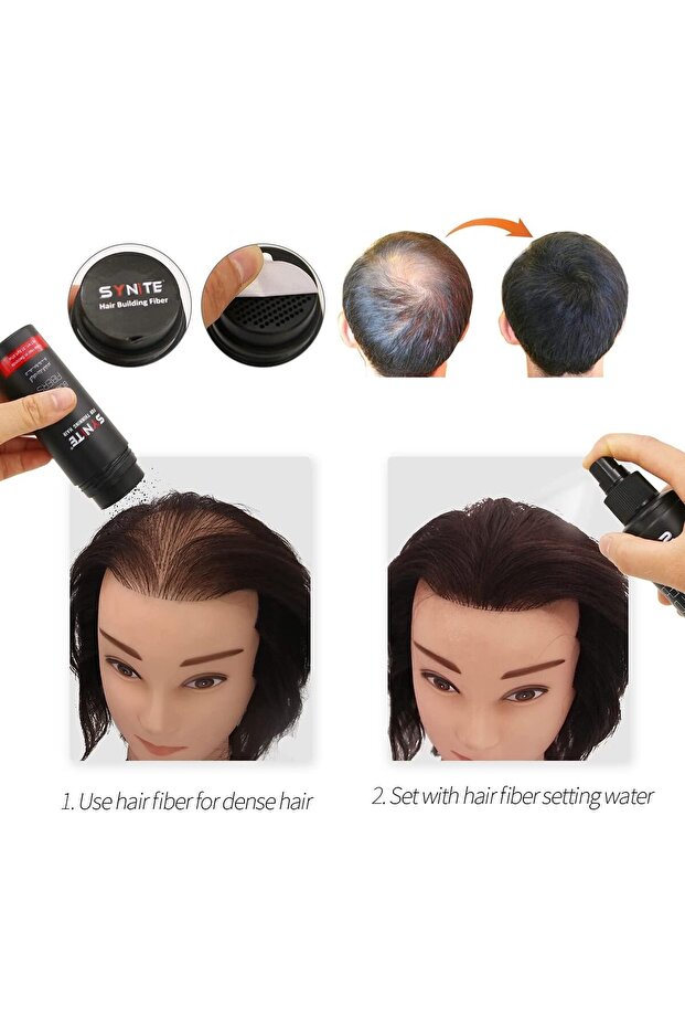 LA' FRESH SYNITE Hair Building Fibers (BLACK) | Powder for Thinning Hair & Bald Spots 27.5g Bottle |