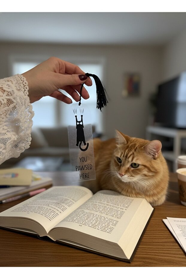 Cat Bookmark Slogan - 2