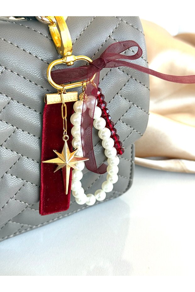 North Star Pearl Bag Charm