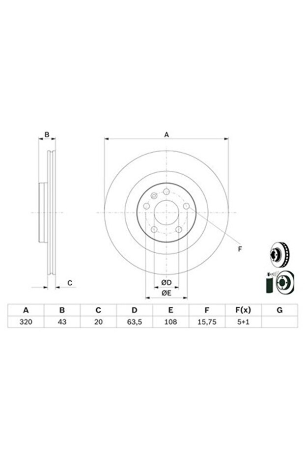 0 986 479 E87 Спирачен диск - 1