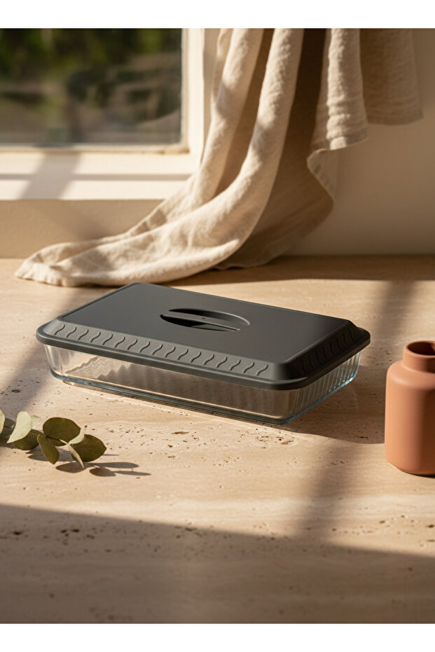 2 Pieces Rectangular Pyrex Compatible Plastic Storage Container Lid - 3